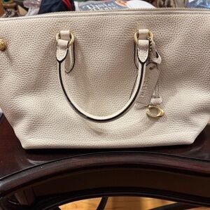 Coach White Leather Shoulder Bag